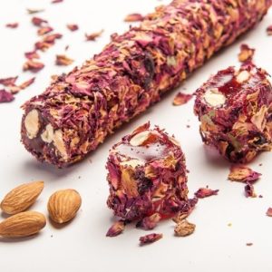 Gül Yapraklı antep fıstıklı Narlı Şerit Lokum