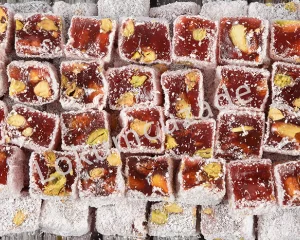 Hindistan cevizli nar aromalı antep fıstıklı lokum